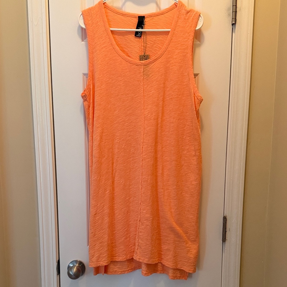 Bobi LA Sleeveless Orange Tank Top - XL